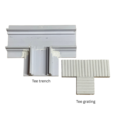 Tee Channel and Grate- White2 thumbnail