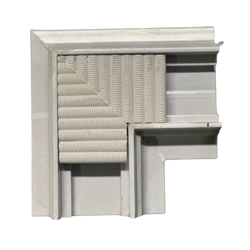 90 Corner Trench and Grate - white thumbnail