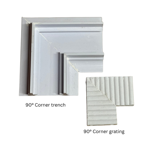 90 Corner Trench and Grating White thumbnail